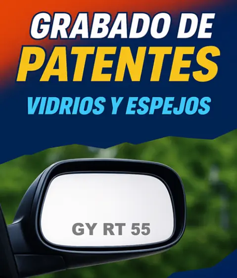 marcado de matriculas en vidrios